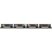 Preorder 2024 MTH 30-70130 Halloween Boxcars  with LED Lights 4pk