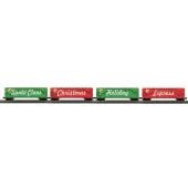 Preorder 2024 MTH 30-70131 Christmas 4 Car Boxcars with LED Lights