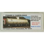 Funaro & Camerlengo 5106 HOn3 East Broad Top Tank Car #116 w/Decals - Kit