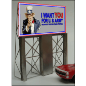 Miller Engineering 882151 O/HO Animated Uncle Sam Roadside Billboard