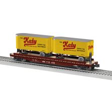 Lionel 2426720 M-K-T 50' TOFC Flatcar w/2 20' Trailers