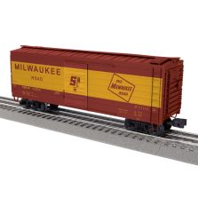 Lionel 2542052 Milwaukee Road Rib-side Boxcar (yellow band) #8376