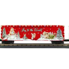 MTH 30-71247 Christmas Boxcar w/LED lights Red- Legacy Exclusive Special Run