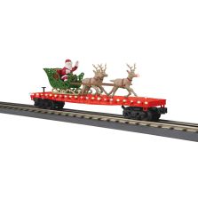 MTH 30-76939 Christmas Flat Car w/Lights