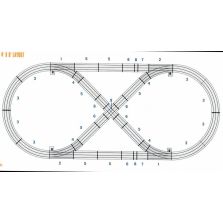 Lionel Double Crossed Layout w/ Remote Switches