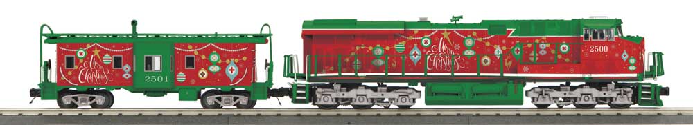 MTH 30-20757-1 Christmas ES44AC Imperial Diesel & Caboose Set With ...